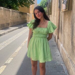 Green babydoll dress